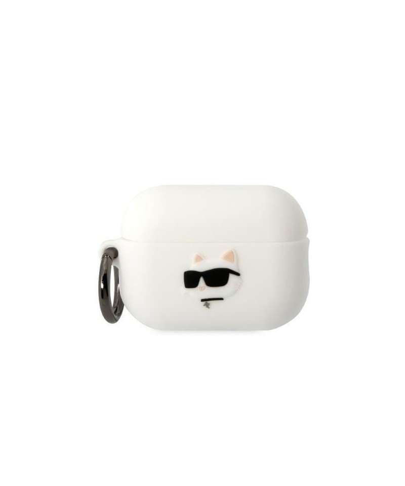 Karl Lagerfeld KLAP2RUNCHH AirPods Pro 2 cover white/white Silicone Choupette Head 3D