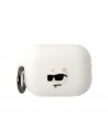 Karl Lagerfeld KLAP2RUNCHH AirPods Pro 2 cover white/white Silicone Choupette Head 3D