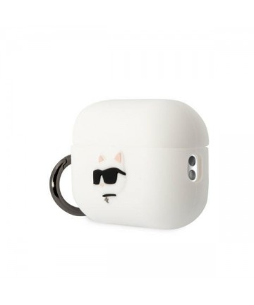 Karl Lagerfeld KLAP2RUNCHH AirPods Pro 2 cover white/white Silicone Choupette Head 3D