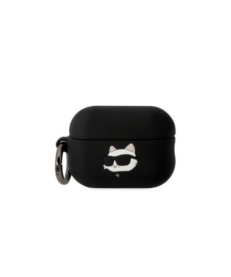 Karl Lagerfeld KLAP2RUNCHK AirPods Pro 2 cover black/black Silicone Choupette Head 3D
