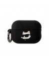 Karl Lagerfeld KLAP2RUNCHK AirPods Pro 2 cover black/black Silicone Choupette Head 3D