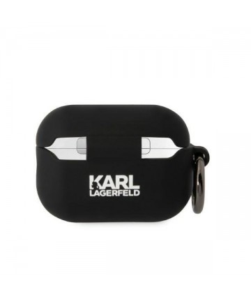 Karl Lagerfeld KLAP2RUNCHK AirPods Pro 2 cover black/black Silicone Choupette Head 3D