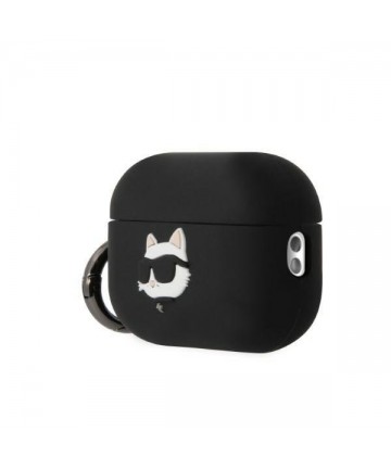 Karl Lagerfeld KLAP2RUNCHK AirPods Pro 2 cover black/black Silicone Choupette Head 3D