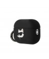 Karl Lagerfeld KLAP2RUNCHK AirPods Pro 2 cover black/black Silicone Choupette Head 3D