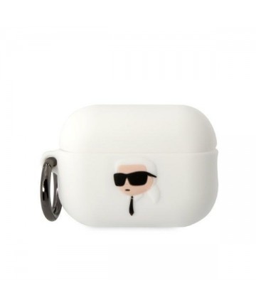 Karl Lagerfeld KLAP2RUNIKH AirPods Pro 2 cover white/white Silicone Karl Head 3D