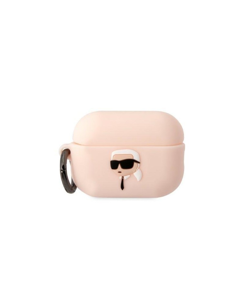 Karl Lagerfeld KLAP2RUNIKP AirPods Pro 2 cover pink/pink Silicone Karl Head 3D