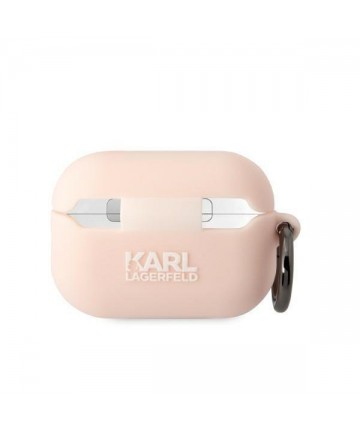 Karl Lagerfeld KLAP2RUNIKP AirPods Pro 2 cover pink/pink Silicone Karl Head 3D