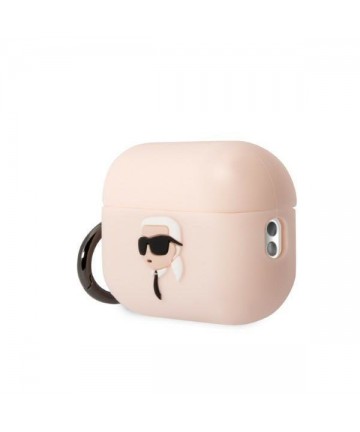 Karl Lagerfeld KLAP2RUNIKP AirPods Pro 2 cover pink/pink Silicone Karl Head 3D