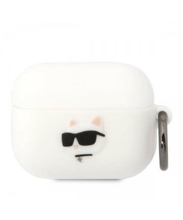 Karl Lagerfeld KLAPRUNCHH AirPods Pro cover white/white Silicone Choupette Head 3D