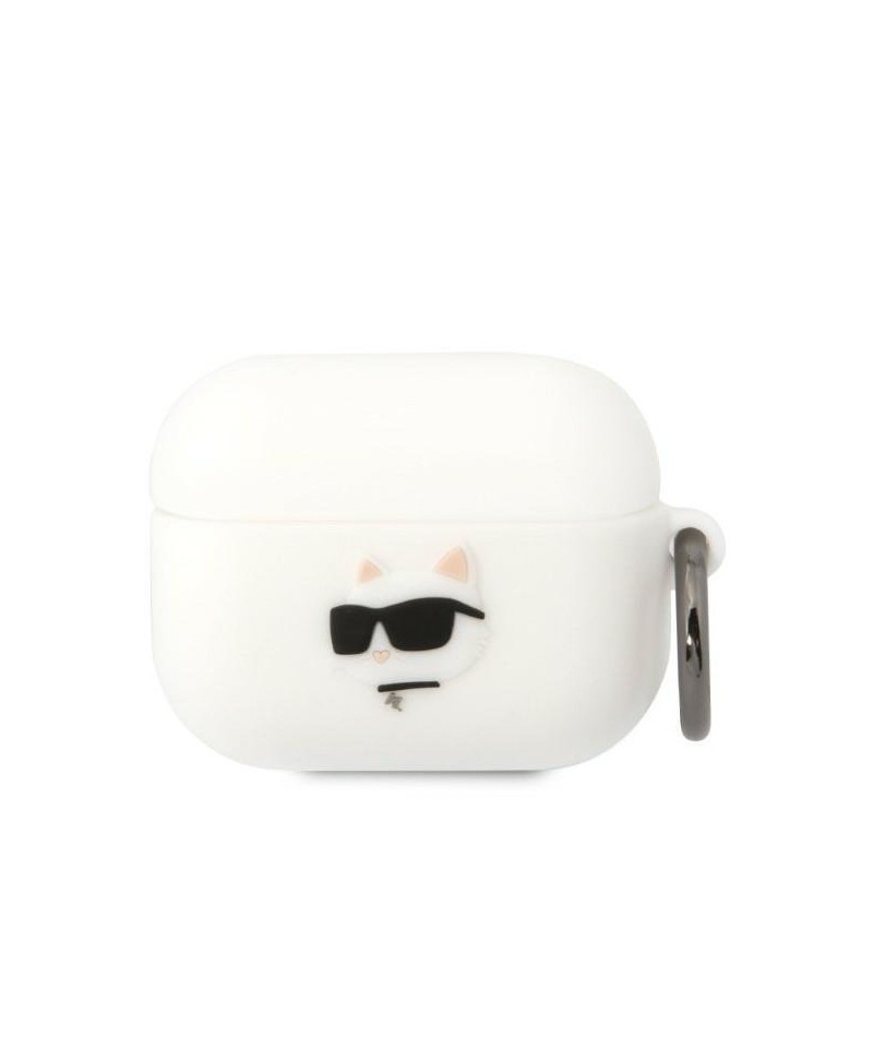 Karl Lagerfeld KLAPRUNCHH AirPods Pro cover white/white Silicone Choupette Head 3D