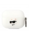 Karl Lagerfeld KLAPRUNCHH AirPods Pro cover white/white Silicone Choupette Head 3D