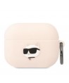 Karl Lagerfeld KLAPRUNCHP AirPods Pro cover pink/pink Silicone Choupette Head 3D