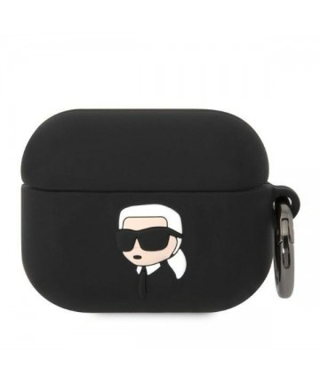 Karl Lagerfeld KLAPRUNIKK AirPods Pro cover black/black Silicone Karl Head 3D