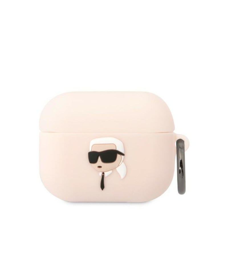 Karl Lagerfeld KLAPRUNIKP AirPods Pro cover pink/pink Silicone Karl Head 3D
