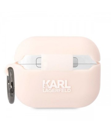 Karl Lagerfeld KLAPRUNIKP AirPods Pro cover pink/pink Silicone Karl Head 3D