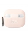 Karl Lagerfeld KLAPRUNIKP AirPods Pro cover pink/pink Silicone Karl Head 3D