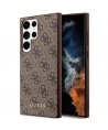 Guess GUHCS23LG4GFBR S23 Ultra S918 brown/brown hard case 4G Metal Gold Logo