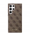 Guess GUHCS23LG4GFBR S23 Ultra S918 brown/brown hard case 4G Metal Gold Logo