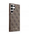 Guess GUHCS23LG4GFBR S23 Ultra S918 brown/brown hard case 4G Metal Gold Logo