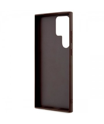 Guess GUHCS23LG4GFBR S23 Ultra S918 brown/brown hard case 4G Metal Gold Logo