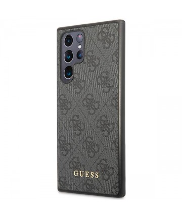Guess GUHCS23LG4GFGR S23 Ultra S918 grey/grey hardcase 4G Metal Gold Logo