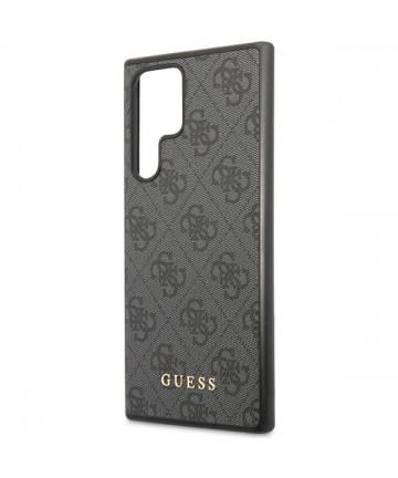 Guess GUHCS23LG4GFGR S23 Ultra S918 grey/grey hardcase 4G Metal Gold Logo