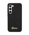 Guess GUHCS23MSLSMK S23+ S916 black/black hardcase Silicone Vintage Gold Logo