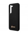 Guess GUHCS23MSLSMK S23+ S916 black/black hardcase Silicone Vintage Gold Logo