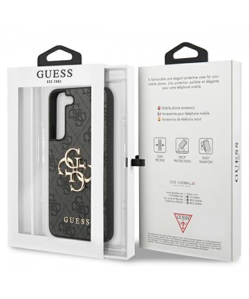 Guess GUHCS23S4GMGGR S23 S911 grey/grey hardcase 4G Big Metal Logo