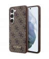 Guess GUHCS23SG4GFBR S23 S911 brown/brown hard case 4G Metal Gold Logo