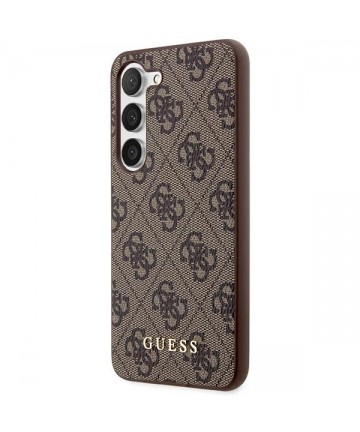 Guess GUHCS23SG4GFBR S23 S911 brown/brown hard case 4G Metal Gold Logo