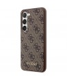 Guess GUHCS23SG4GFBR S23 S911 brown/brown hard case 4G Metal Gold Logo