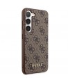 Guess GUHCS23SG4GFBR S23 S911 brown/brown hard case 4G Metal Gold Logo