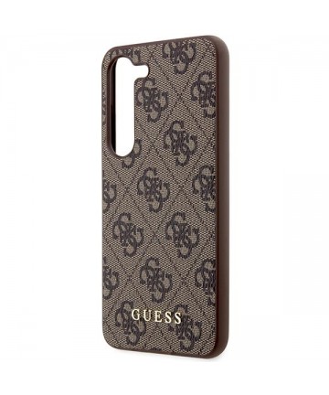 Guess GUHCS23SG4GFBR S23 S911 brown/brown hard case 4G Metal Gold Logo