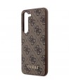 Guess GUHCS23SG4GFBR S23 S911 brown/brown hard case 4G Metal Gold Logo