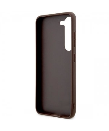 Guess GUHCS23SG4GFBR S23 S911 brown/brown hard case 4G Metal Gold Logo