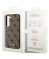 Guess GUHCS23SG4GFBR S23 S911 brown/brown hard case 4G Metal Gold Logo