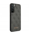 Guess GUHCS23SG4GFGR S23 S911 grey/grey hardcase 4G Metal Gold Logo