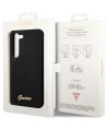 Guess GUHCS23SSLSMK S23 S911 black/black hardcase Silicone Vintage Gold Logo