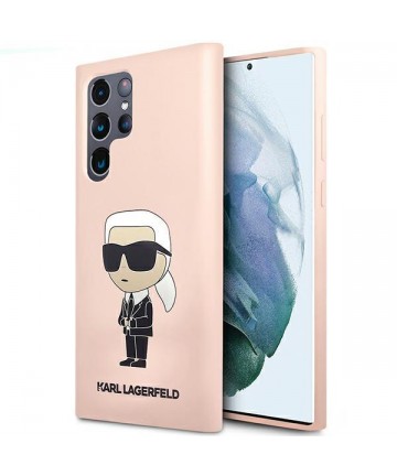 Karl Lagerfeld KLHCS23LSNIKBCP Sam S23 S918 Ultra hardcase pink/pink Silicone Ikonik