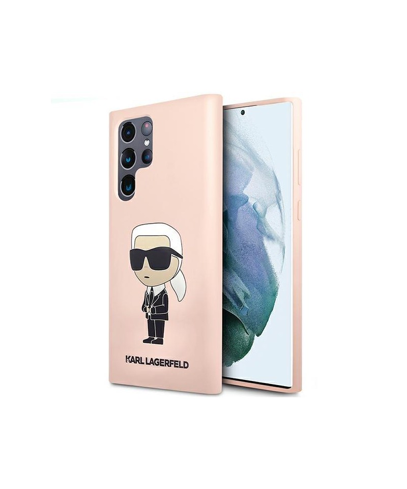 Karl Lagerfeld KLHCS23LSNIKBCP Sam S23 S918 Ultra hardcase pink/pink Silicone Ikonik