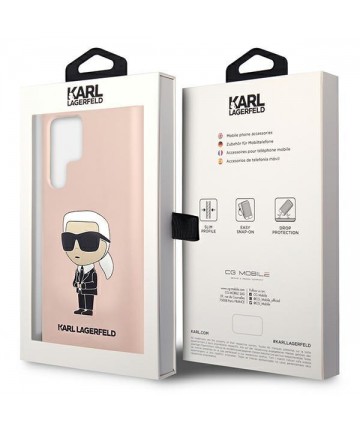 Karl Lagerfeld KLHCS23LSNIKBCP Sam S23 S918 Ultra hardcase pink/pink Silicone Ikonik