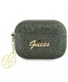 Guess GUAP2GLGSHA AirPods Pro 2 cover green/kaki Glitter Flake 4G Charm