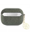 Guess GUAP2GLGSHA AirPods Pro 2 cover green/kaki Glitter Flake 4G Charm