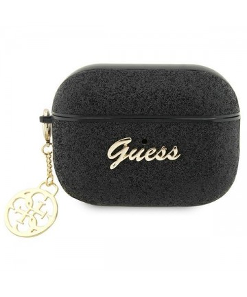 Guess GUAP2GLGSHK AirPods Pro 2 cover black/black Glitter Flake 4G Charm