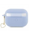 Guess GUAP2LSCHSB AirPods Pro 2 cover blue/blue Silicone Charm Heart Collection