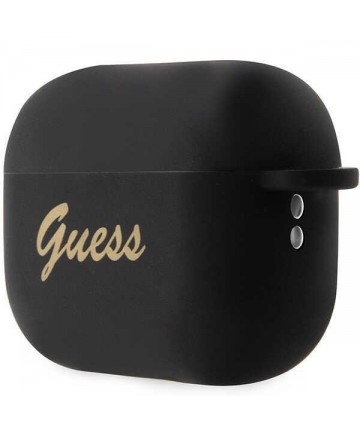 Guess GUAP2LSCHSK AirPods Pro 2 cover black/black Silicone Charm Heart Collection