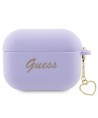 Guess GUAP2LSCHSU AirPods Pro 2 cover purple/purple Silicone Charm Heart Collection