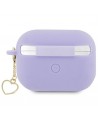 Guess GUAP2LSCHSU AirPods Pro 2 cover purple/purple Silicone Charm Heart Collection