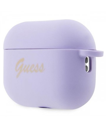 Guess GUAP2LSCHSU AirPods Pro 2 cover purple/purple Silicone Charm Heart Collection
